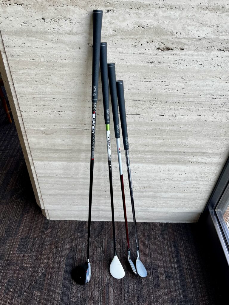 新品のグリップで午後は気持ちが良くプレーできます。